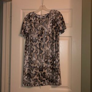 Snakeskin Silk Dress